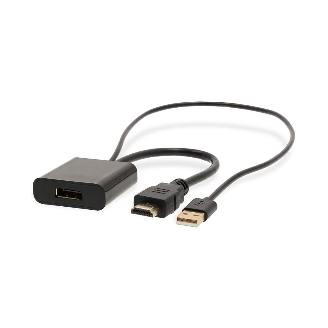 HDMI™ Adapter HDMI™ Kontakt DisplayPort Hane / USB-A Hane Guldplaterad Rak PVC Svart 1 st. Låda | Elektronik - Tillbehör Mobil & Surfplatta - Mobiltillbehör - Mobilkablar - Tillbehör | Pryloteket