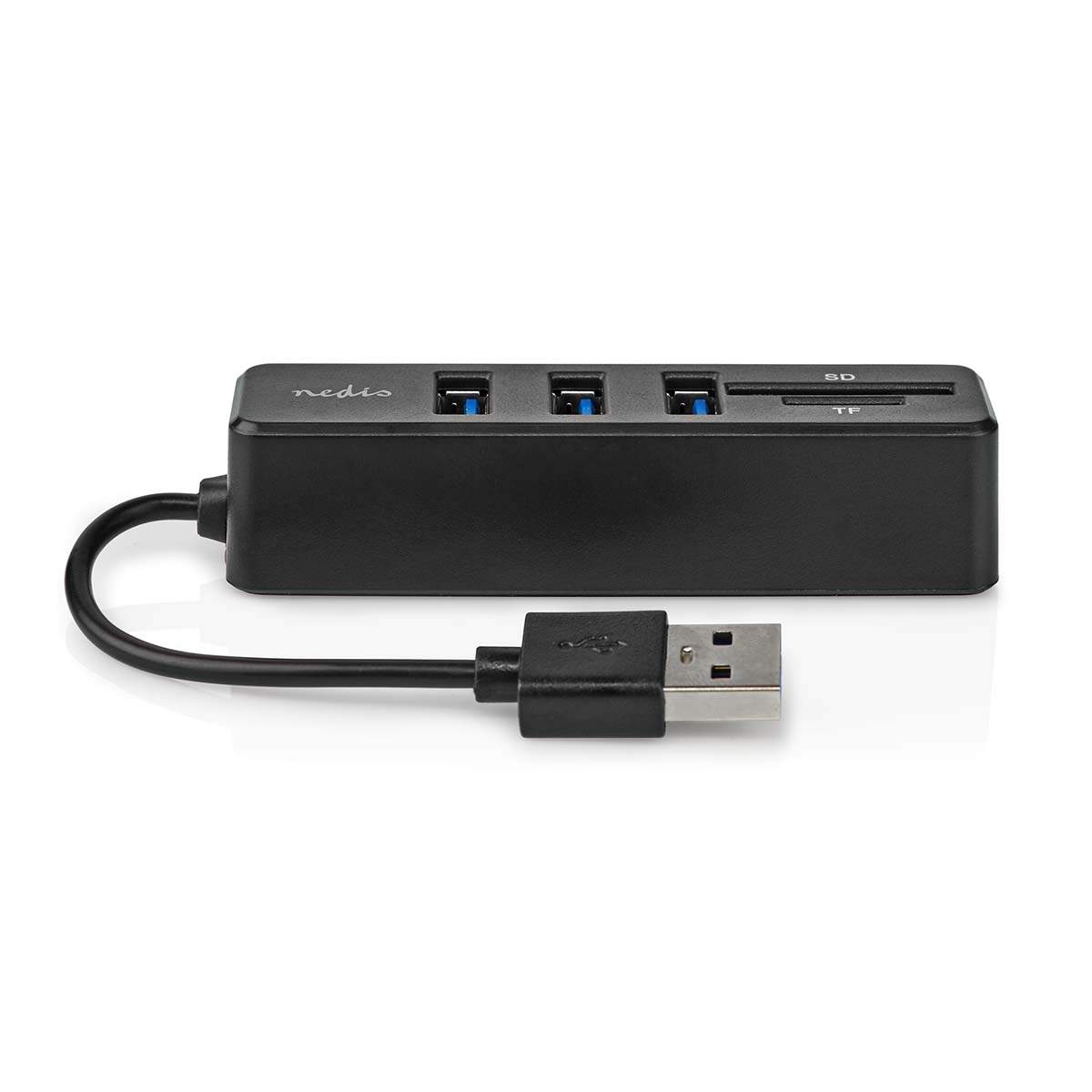Alternativ bild 1 för Nedis USB-hub | 1x USB-A | 3x USB A Female | 5 port(s) USB Hub - USB 2.0 - 4 porte - Svart