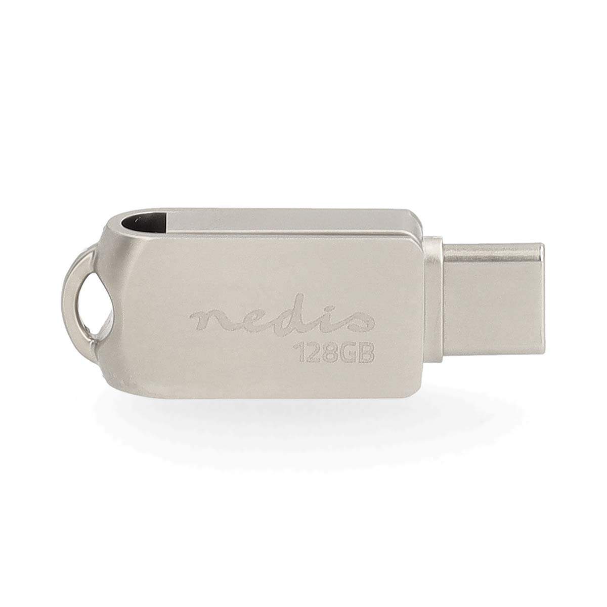 Alternativ bild 1 för Nedis Flash Drive | 128 GB | USB-A / USB-C™ | Read speed: 110 MB/s | Write speed: 30 MB/s - 128GB - USB-minne