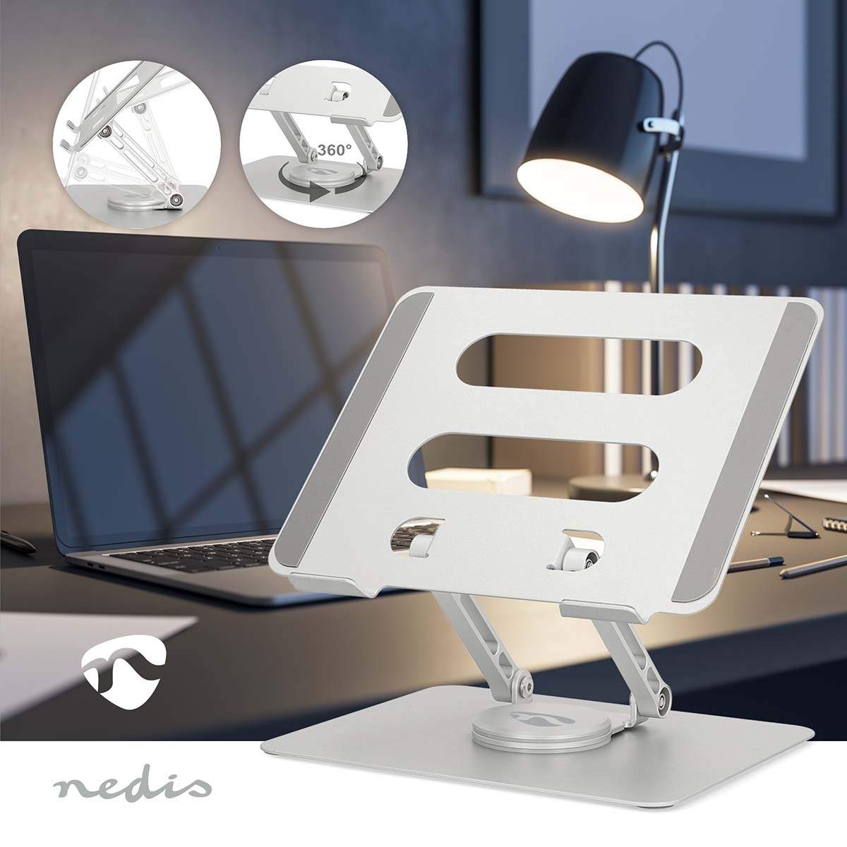 Alternativ bild 1 för Nedis Notebook Stand | 17 "" | Without Lighting