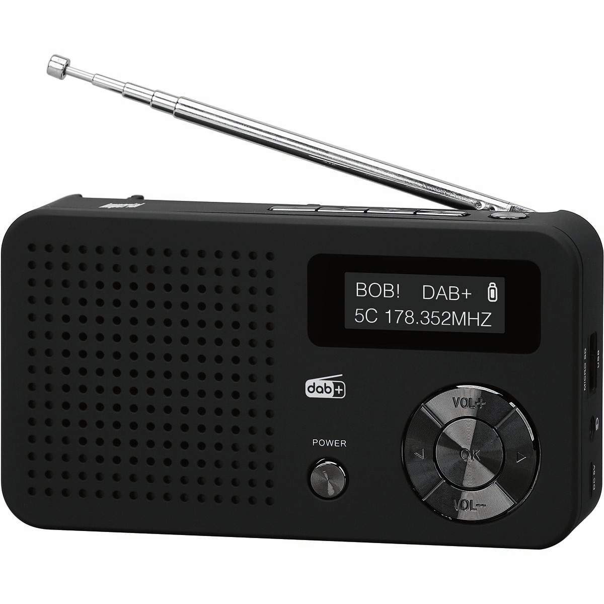 DABMAN 13 Bærbar DAB+ / FM-radio sort