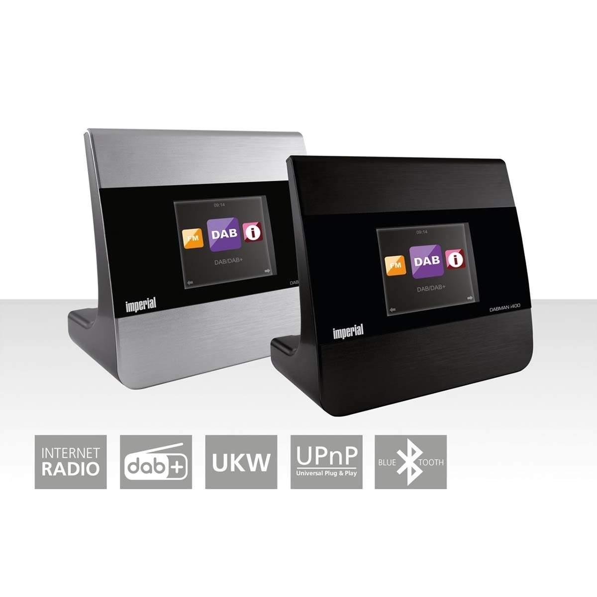 Imperial Dabman I400, Digital, DAB+, FM, UKW, 87,5 - 108 MHz, 150 mm, 81 mm, 140 mm