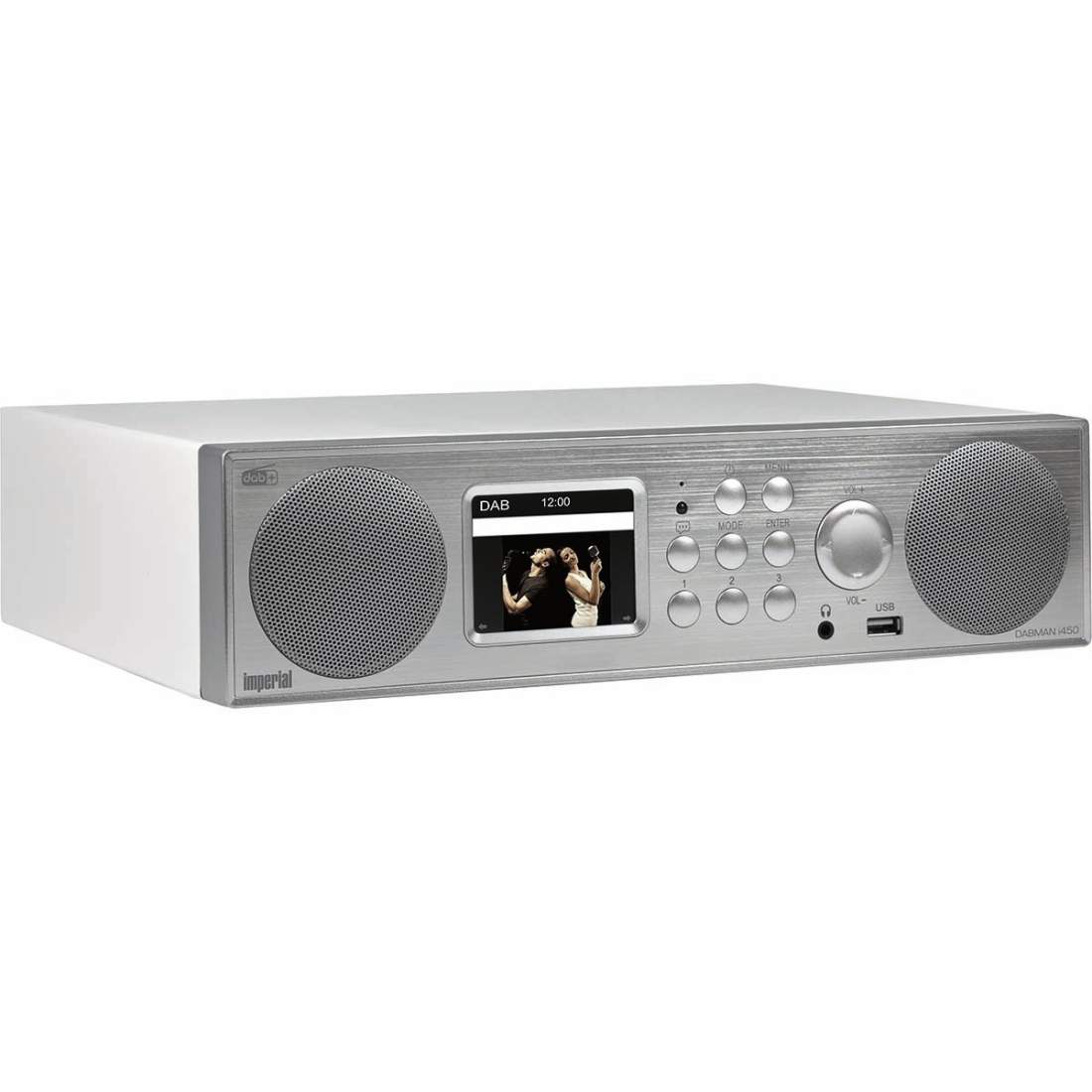 DABMAN i450 Hybrid Stereo Radio DAB+ / FM / Internet /Bluetooth Vit-Silver | Elektronik - Kablar & Adaptrar - Adaptrar & Signalomvandlare - Ljud | Pryloteket