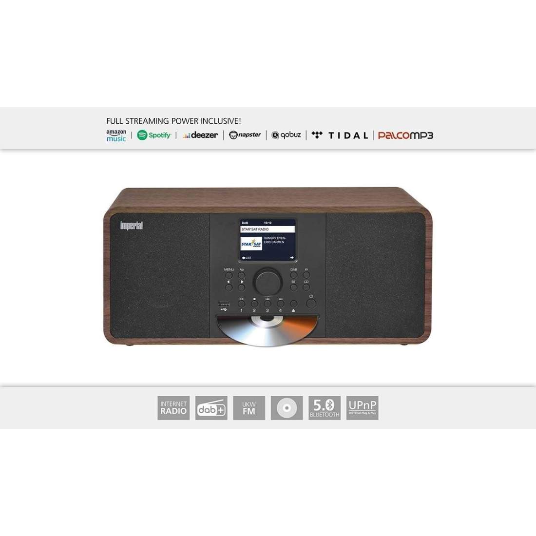 DABMAN i205 CD Hybrid Stereo Radio DAB+ / FM / Internet / Bluetooth Trälook | Elektronik - Kablar & Adaptrar - Adaptrar & Signalomvandlare - Ljud | Pryloteket