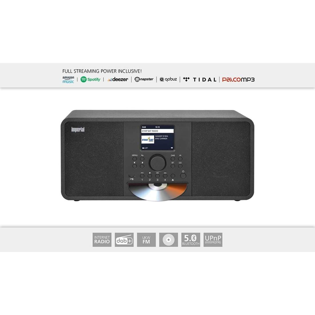 DABMAN i205 CD Hybrid Stereo Radio DAB+ / FM / Internet / Bluetooth Svart | Elektronik - Kablar & Adaptrar - Adaptrar & Signalomvandlare - Ljud | Pryloteket