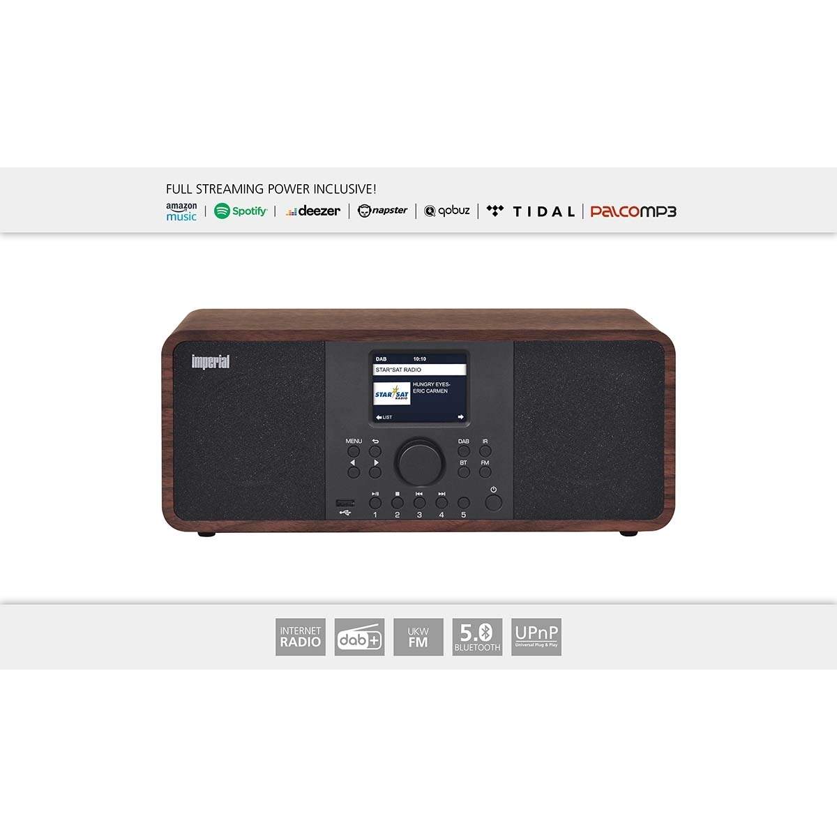 Imperial DABMAN i205 Hybrid Stereo Radio DAB+ / FM / Internet / Bluetooth Trælook