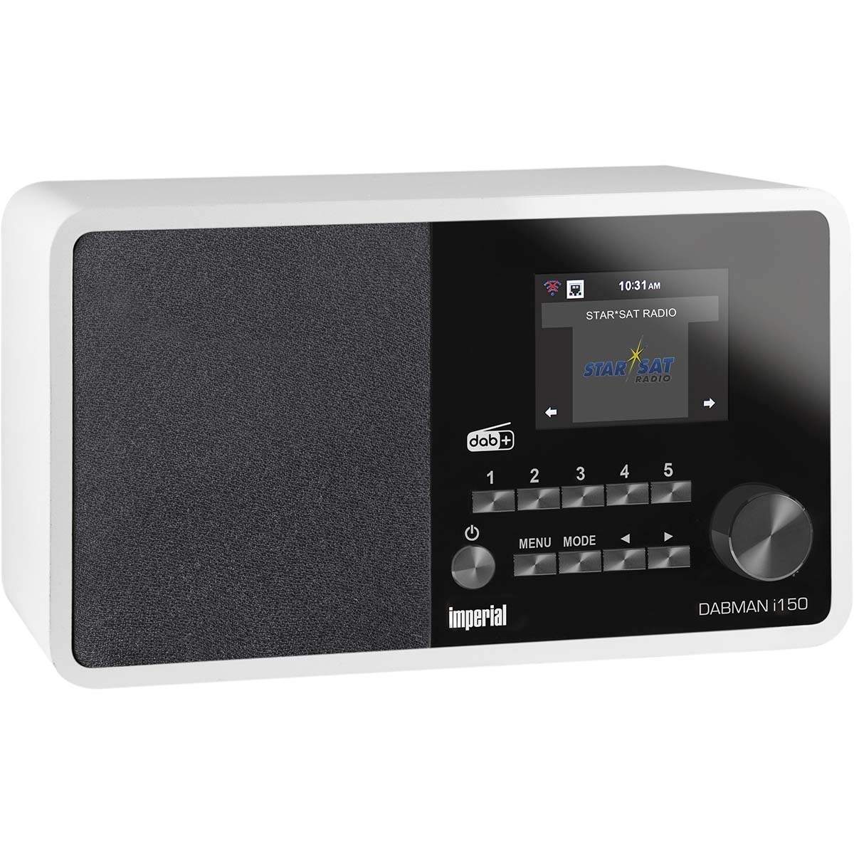 DABMAN i150 Kompakt hybridradio til internet / DAB+ / FM Hvid