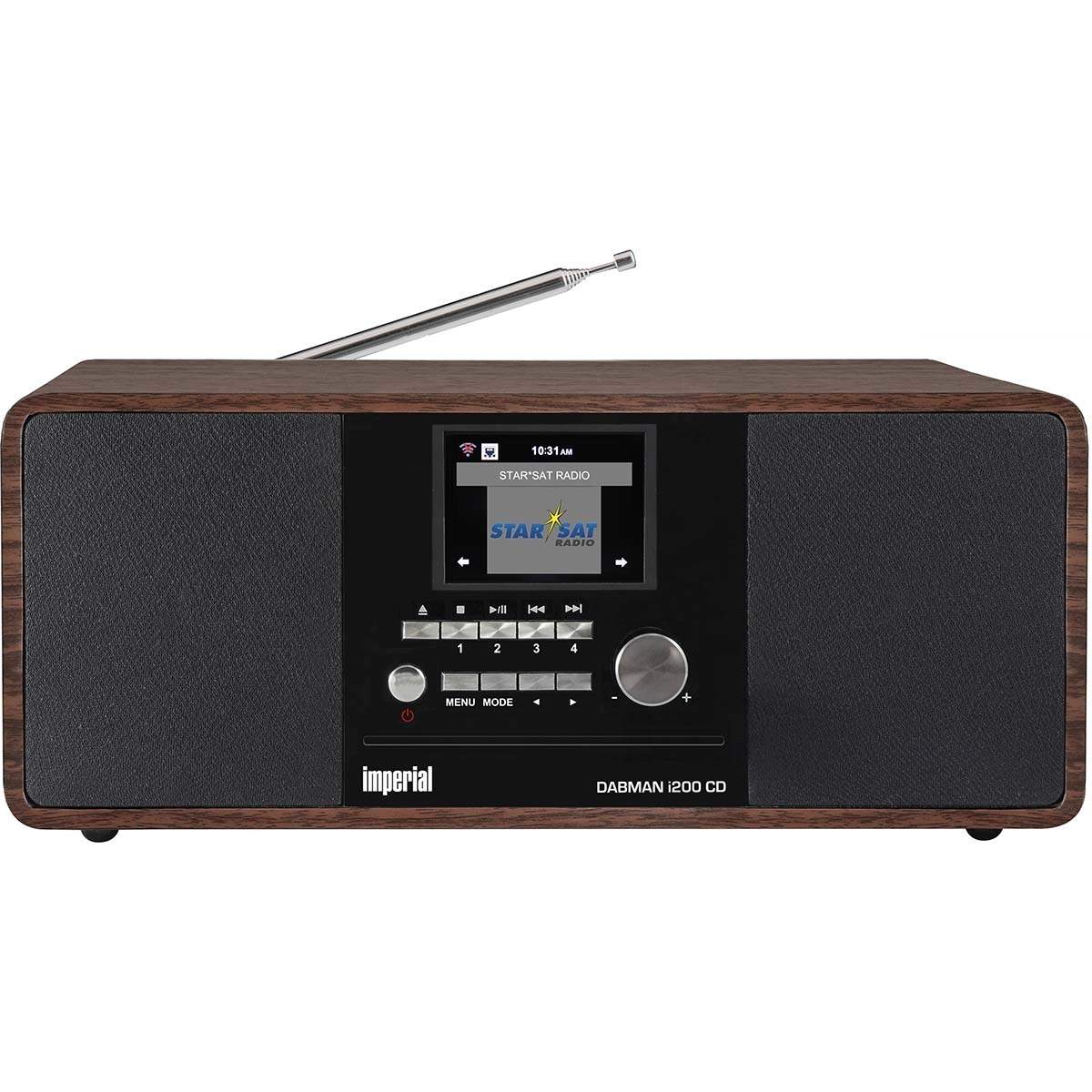 DABMAN i200 CD Multifunktionsradio DAB+ / FM / Internet / Bluetooth Trælook billede