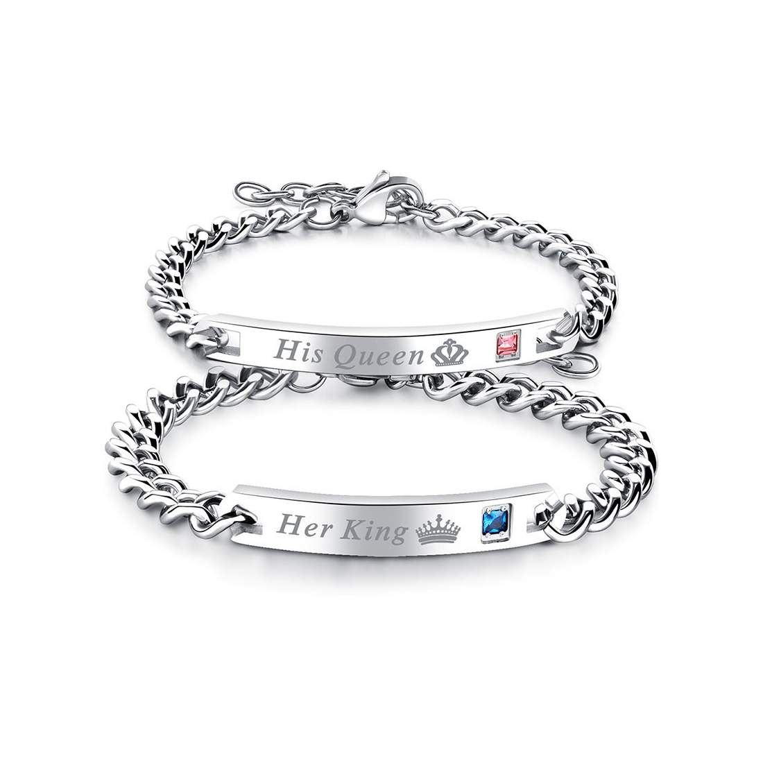 Kärleksarmband - Parsmycken - Her King / His Queen | Mode & Accessoarer - Smycken, Smyckesset & Tillbehör - Parsmycken | Pryloteket