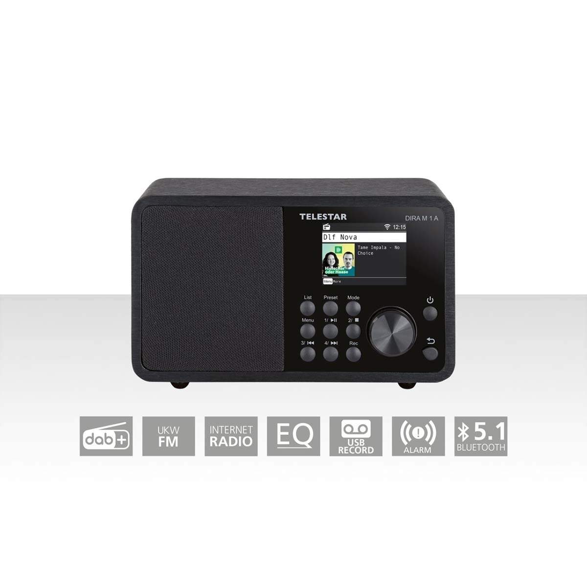 DIRA M 1 A EWF Kompakt mono-multifunktionsradio sort billede