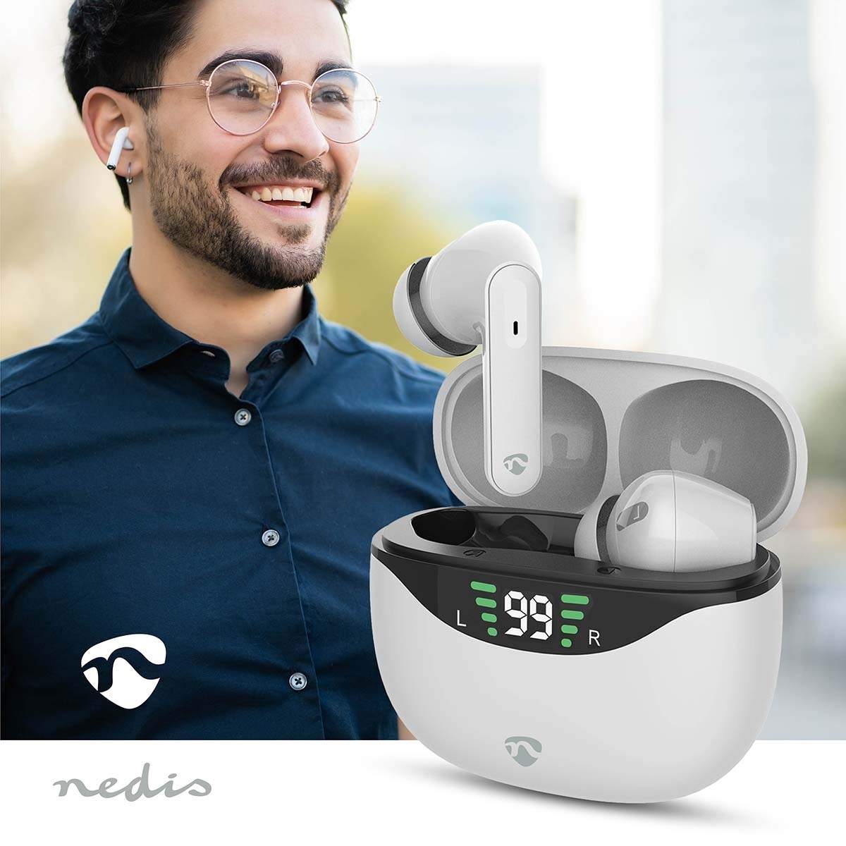 Alternativ bild 1 för Nedis Fully Wireless Earphones