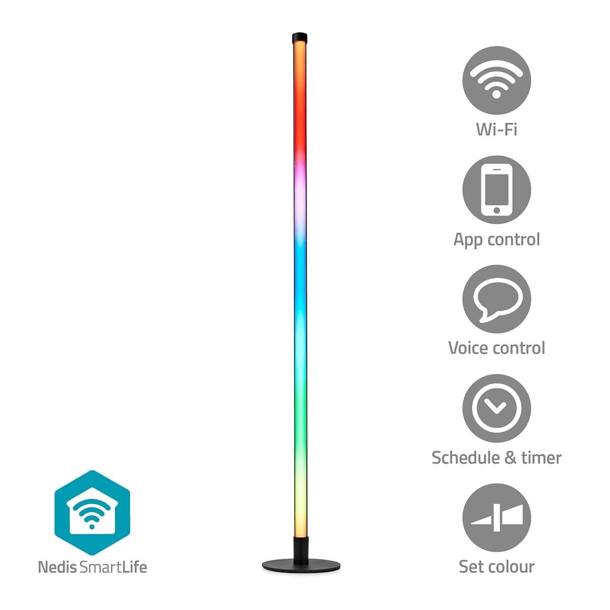 SmartLife Stemningslys | Wi-Fi | Tube | 180 lm | RGBIC / Varm til kølig hvid | 2700 - 6500 K | 10 W | Metal / Silikone | 1 stk.