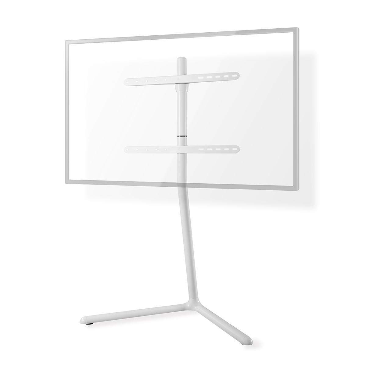 TV Gulv Stand | 49 - 70 " | Maksimal vægt: 40 kg | V-shape Design | skrid rem | Snap-lock | Aluminium / Stål | Hvid