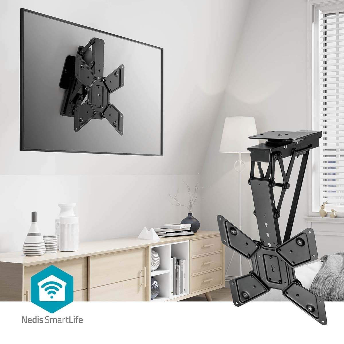 Alternativ bild 1 för Nedis SmartLife Motorised TV Ceiling Mount | 23 - 65 " | Maximum supported screen weight: 30 kg