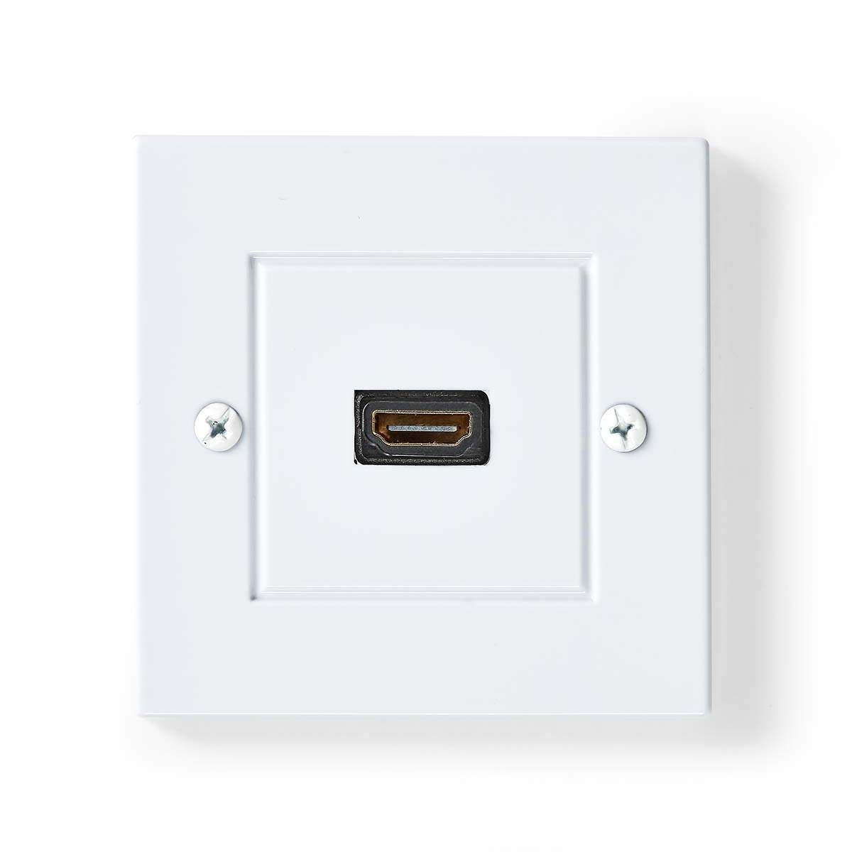Nedis HDMI™ Vægboks | 1x HDMI™ Female | 4K@60Hz | HDMI ™ -udgang | Sort | 18 Gbps | Guldplateret | Box