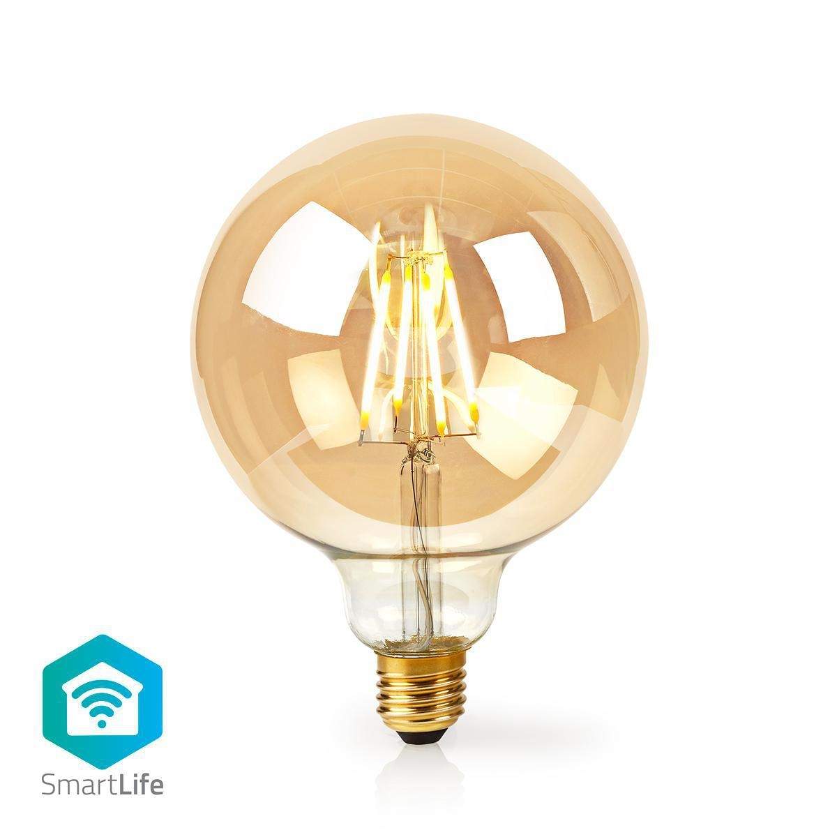 SmartLife LED Glødepære | Wi-Fi | E27 | 500 lm | 5 W | Varm Hvid | 2200 K | Glas | Android™ / IOS | G125 | 1 stk.