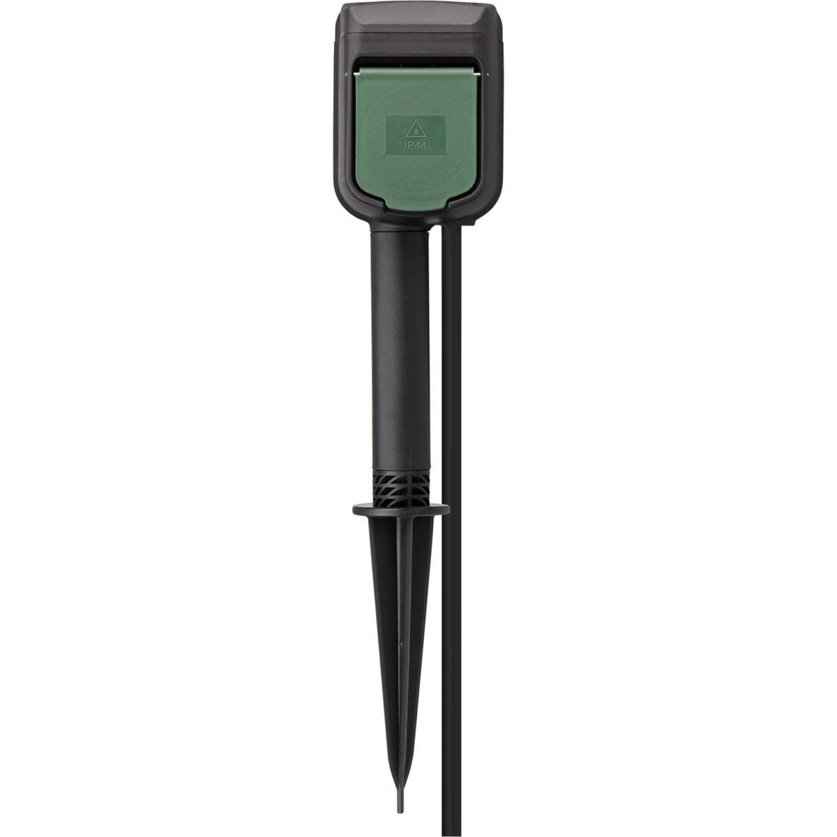 brennenstuhl®Connect WIFI smart utomhusuttag 2-vägs / smart utomhusuttag IP44 med jordspets och monteringsplatta billede