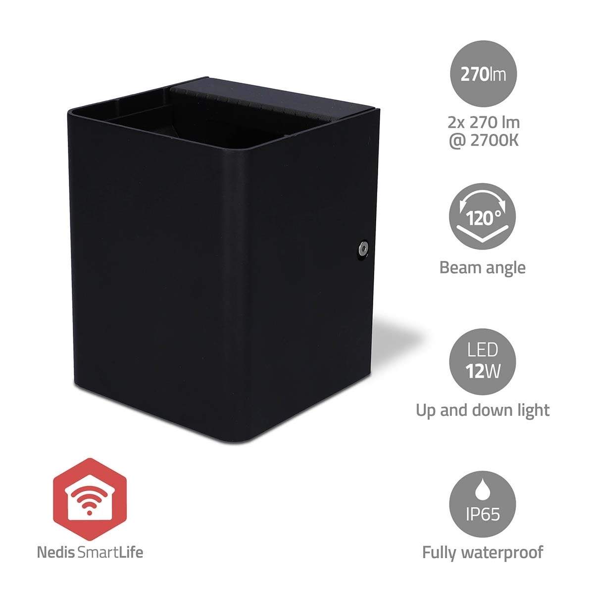Smartlife udendørs lys | 2 x 270 lm | Zigbee 3.0 | 12 + 4 W | RGB / Varm Hvid | 2700 K | Aluminium | Android™ / IOS billede