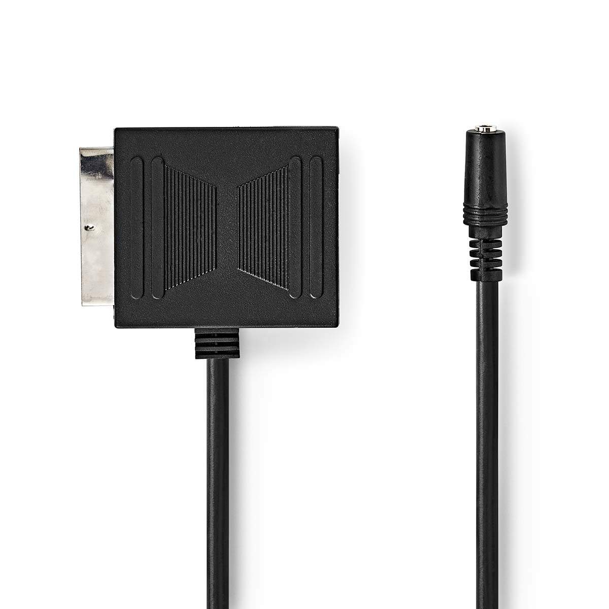 SCART-kabel SCART Hane SCART Hona / 3.5 mm Hona Nickelplaterad 480p 0.20 m Rund PVC Svart Låda | Elektronik - Kablar & Adaptrar - Adaptrar & Signalomvandlare - Ljud | Pryloteket