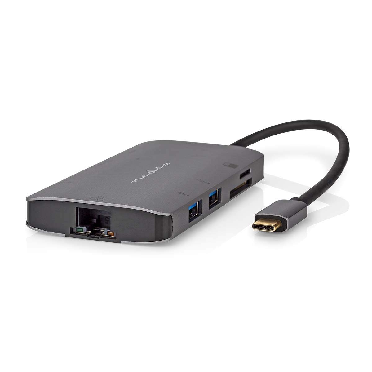 USB Multi-Port Adapter | USB 3.2 Gen 1 | USB-C™ Han | HDMI ™ -udgang / Micro SD / RJ45 Hun / SD / USB-C™ Hun / 3x USB-A Hun | 5