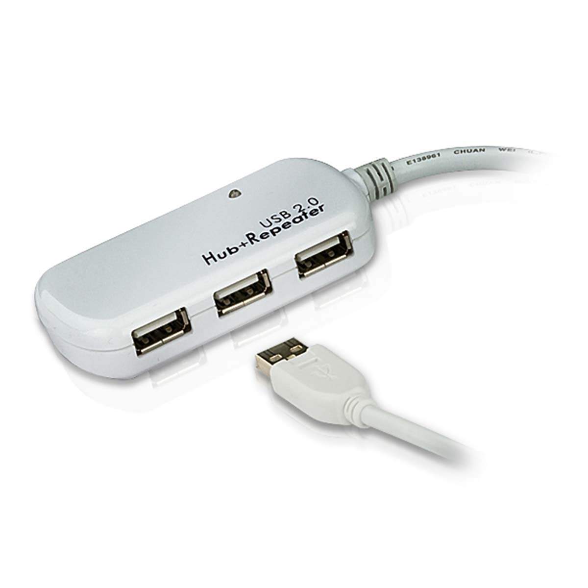 Aktiv USB 2.0 förlängningskabel USB A hane - 4x USB Hub 12 m Elfenben | Elektronik - Kablar & Adaptrar - Adaptrar & Signalomvandlare - USB | Pryloteket
