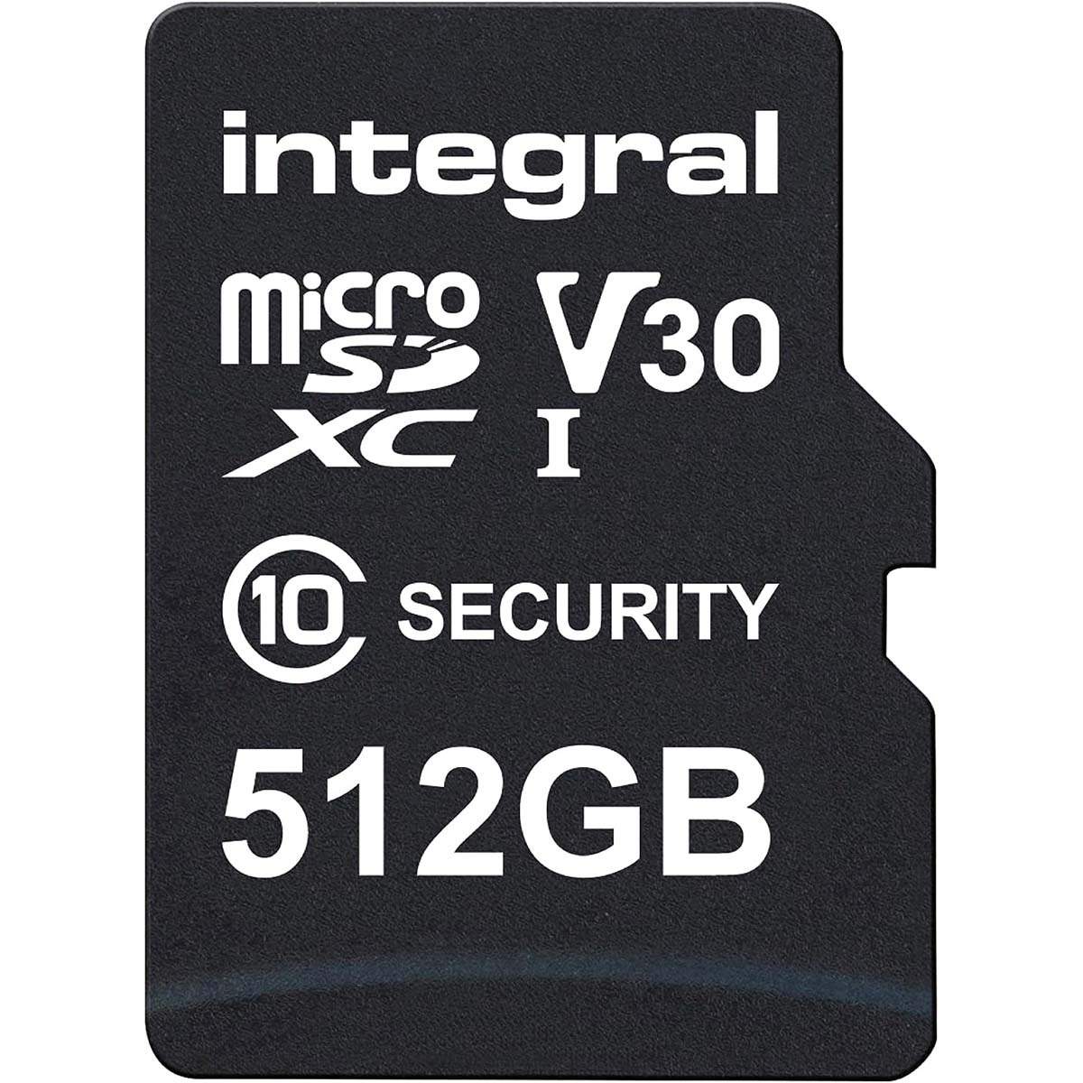 512 GB sikkerhedskamera microSD-kort til Dash Cams, Home Cams, CCTV, Body Cams & Drones