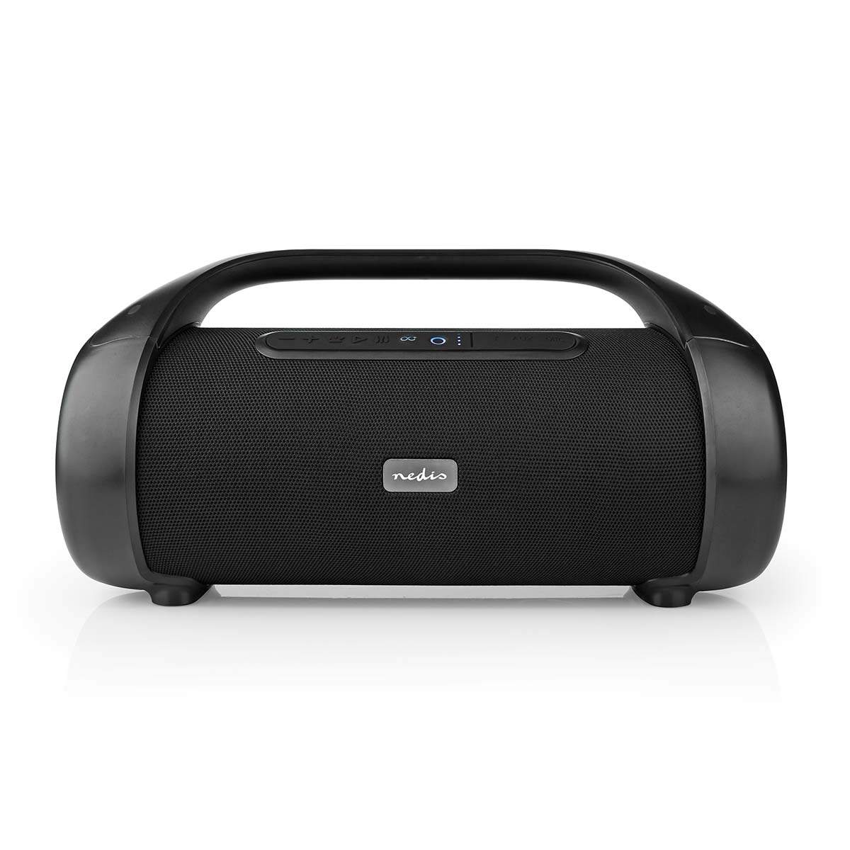 Bluetooth® Party Boombox | 9.5 timer | 2.1 | 120 W | Medieafspilning: AUX | IPX5 | Kan parres | Bærehåndtag | Fest lys | Sort