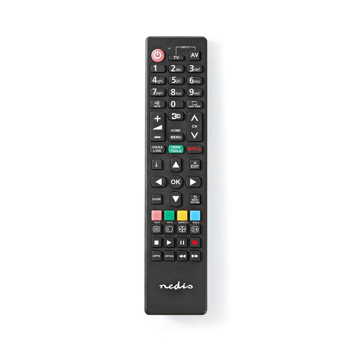Erstatnings Fjernbetjening | Egnet til: Panasonic / Sharp | Fast | 1 Enhed | Amazon Prime / Disney + Button / Netflix-knap / Rak