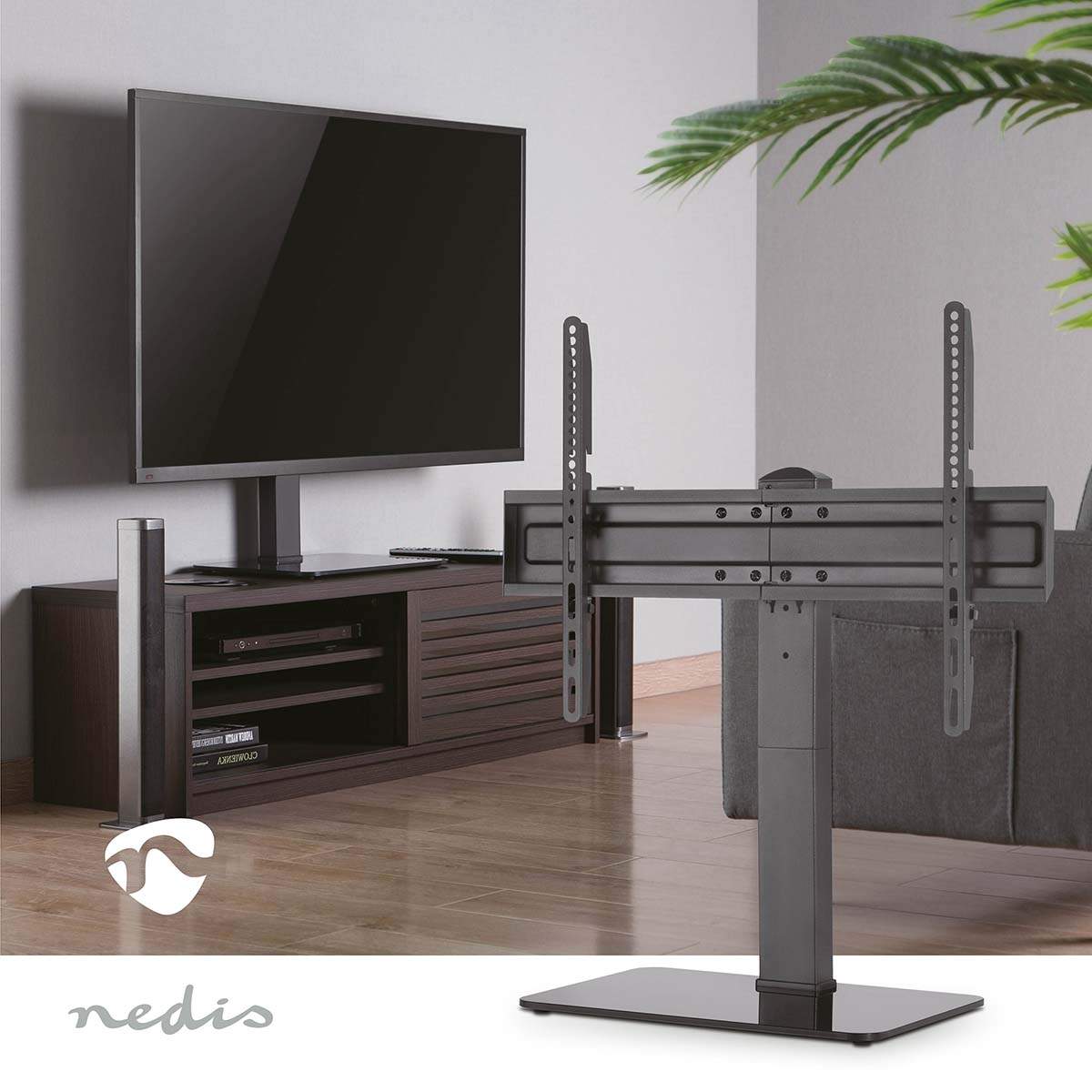 Alternativ bild 1 för Nedis Fixed TV Desk Stand | 37 - 70 " | Maximum supported screen weight: 40 kg 40 kg 70" 200 x 200 mm