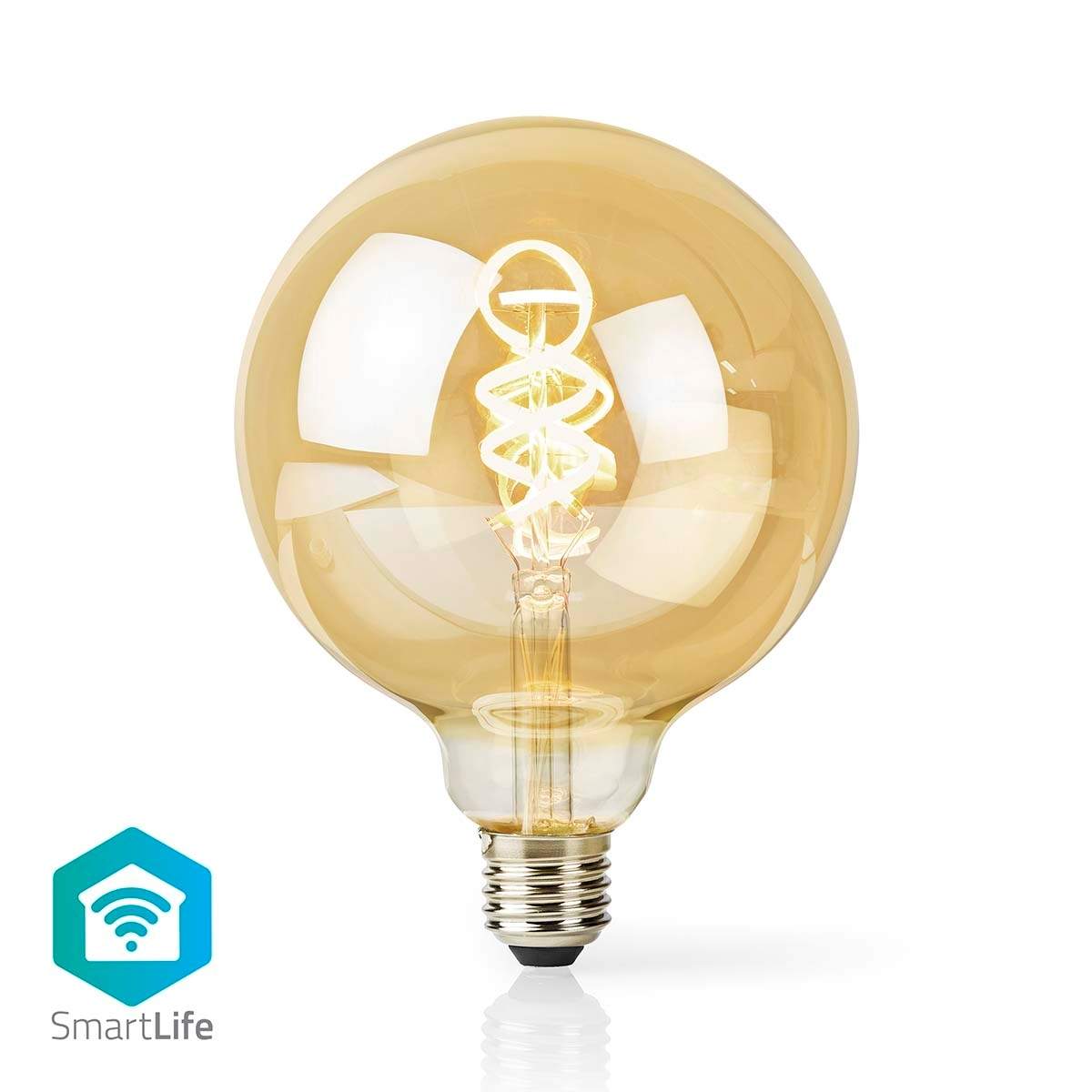 SmartLife LED Glødepære | Wi-Fi | E27 | 350 lm | 5.5 W | Cool Hvid / Varm Hvid | 1800 - 6500 K | Glas | Android™ / IOS | G125 |