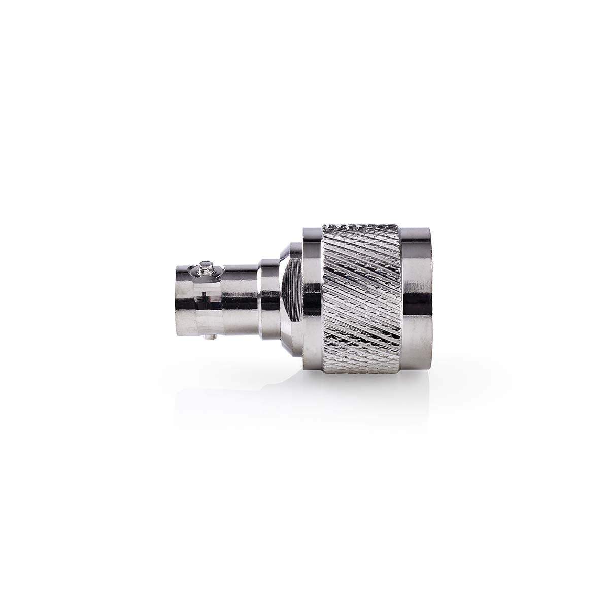 Satellit & Antenne adapter | N Han | BNC Hun | Nikkelplateret | 50 Ohm | Lige | Metal | Sølv | 10 stk. | Konvolut