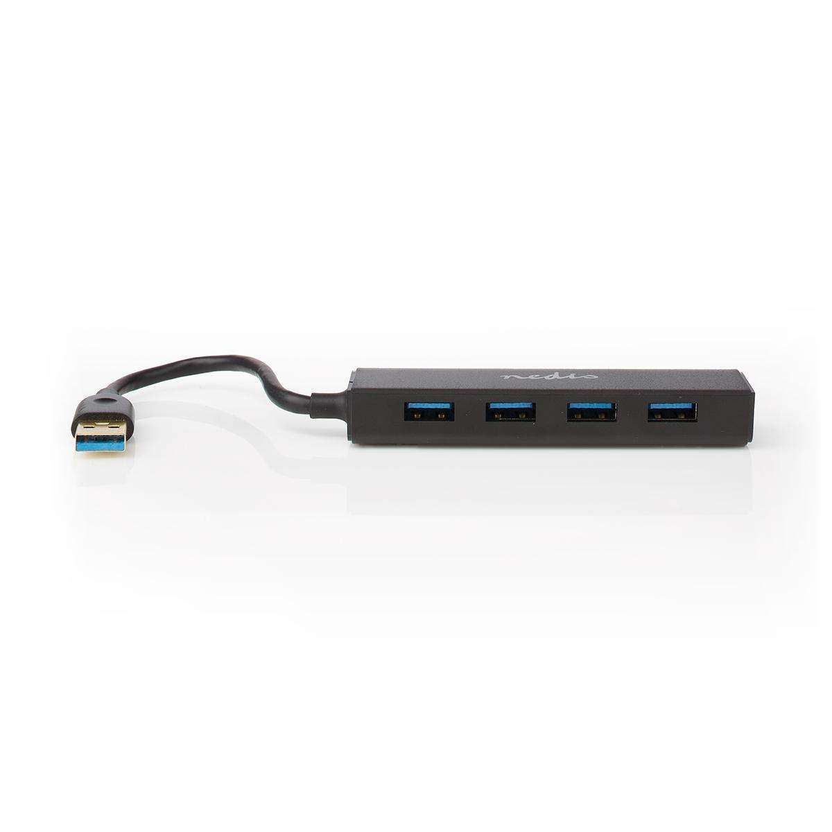 Alternativ bild 0 för Nedis UHUBU3410BK - hub - 4 ports USB Hub - 4 porte - Svart