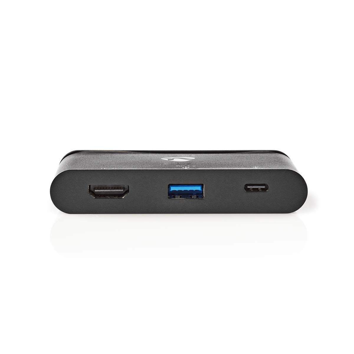 USB Multi-Port Adapter | USB 3.2 Gen 1 | USB-C™ Han | HDMI™ Hun / USB-A Hun / USB-C™ Hun | Runde | Nikkelplateret | Sort | Windo