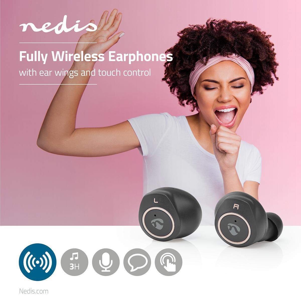 Fuldt Trådløse hovedtelefoner | Bluetooth® | Maksimal batteritid: 3 timer | Touch Control | Opladningsholder | Indbygget mikrofo