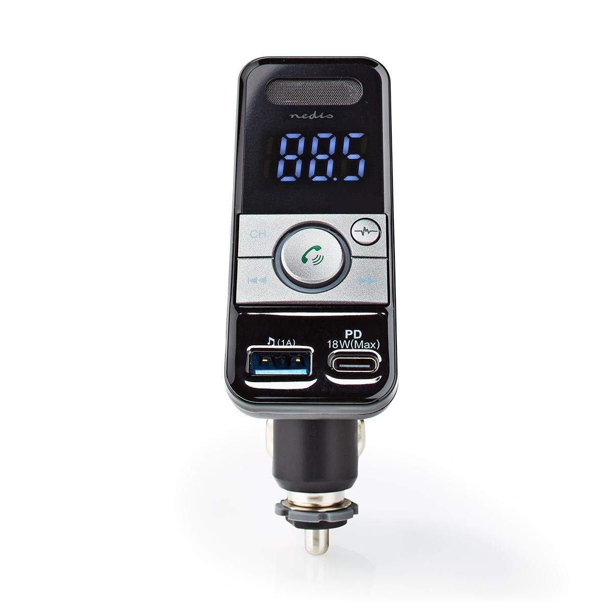 Bil FM-sändare Tiltbar Trådlösa samtal 1.1 "" LED Skärm Bluetooth® PD 18 W / 5.0 V DC / 1.0 A Snabbladdning Googl | Elektronik - Biltillbehör - FM-Sändare | Pryloteket