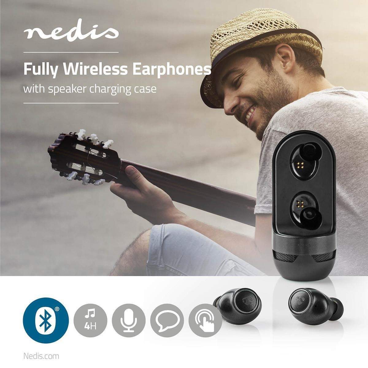 Fuldt Trådløse hovedtelefoner | Bluetooth® | Maksimal batteritid: 4 timer | Touch Control | Opladningsholder | Indbygget mikrofo