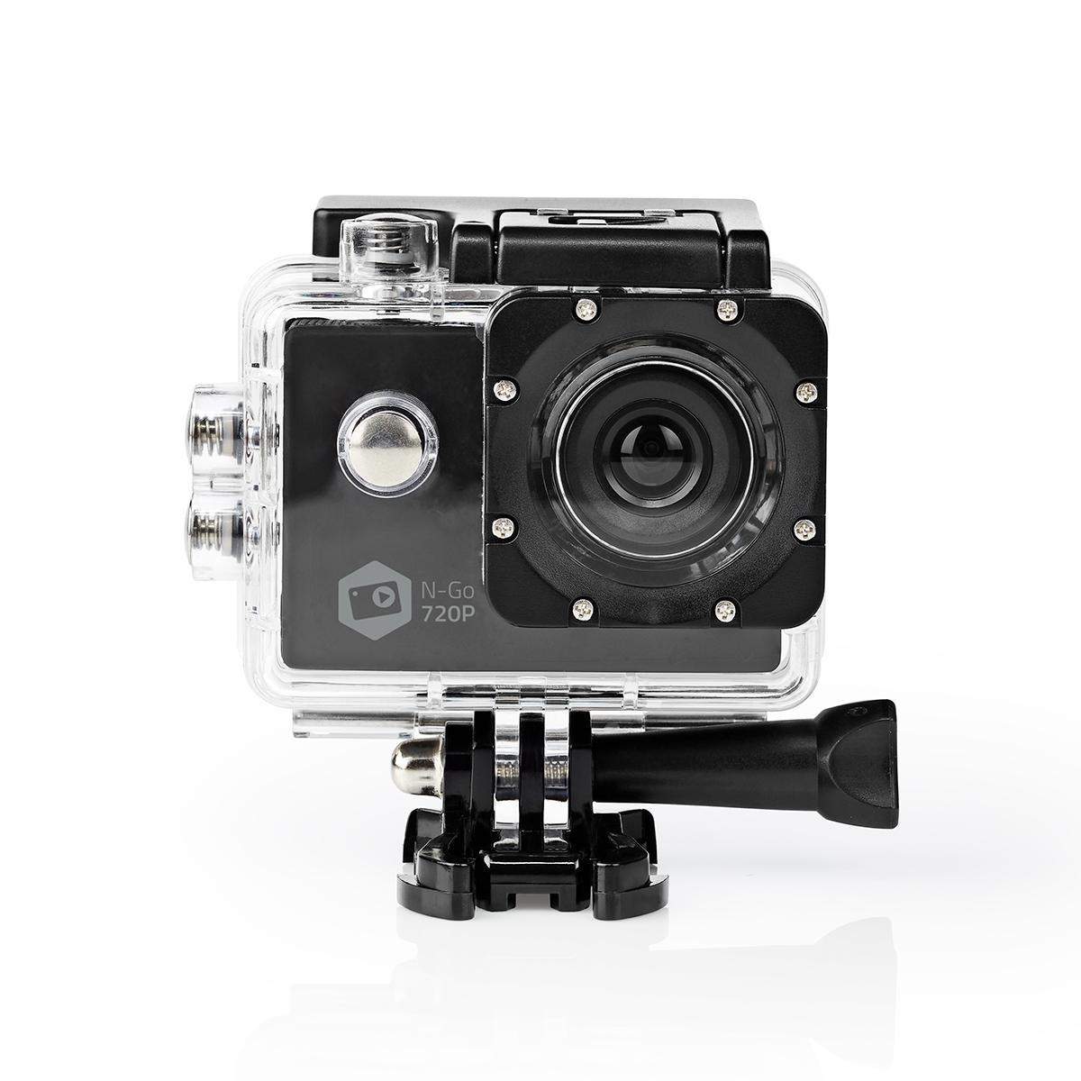 Action Cam | Enkelt Skærm | 720p@30fps | 5 MPixel | Vandtæt op til: 30.0 m | 90 min | Wi-Fi | App tilgængelig til: Android™ / IO