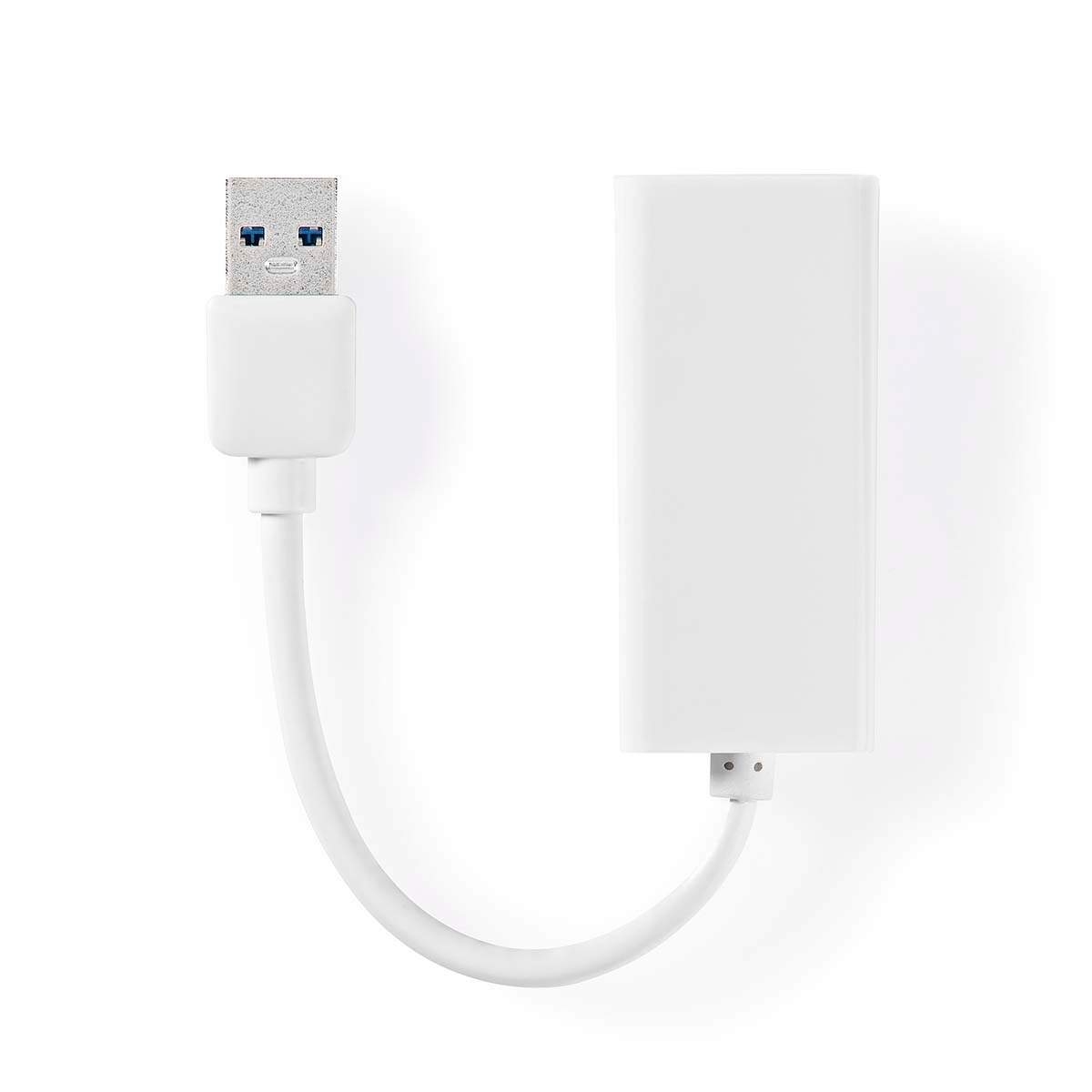 USB-A Adapter USB 3.2 Gen 1 USB-A Hane RJ45 Hona 1 Gbps 0.20 m Rund Guldplaterad / Nickelplaterad PVC Vit Pl | Elektronik - Kablar & Adaptrar - Adaptrar & Signalomvandlare - USB | Pryloteket