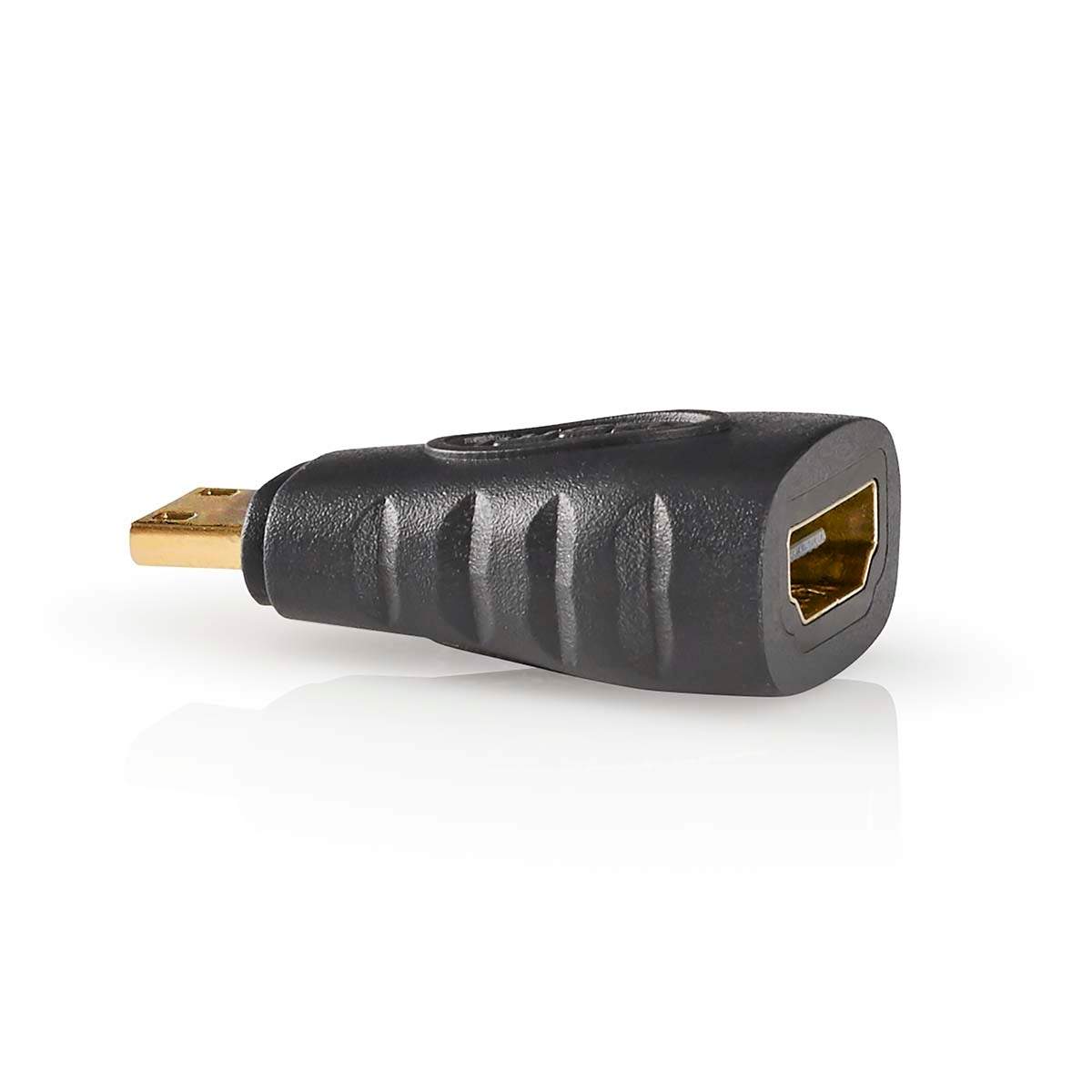 HDMI™ Adapter | HDMI™ Mini-stik | HDMI™ Hun | Guldplateret | Lige | ABS | Antracit | 1 stk. | Box