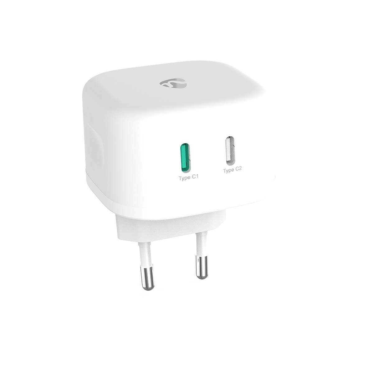 Vægoplader | 45 W | GaN | Hurtigopladningsfunktion | 2.25 A / 3.0 A | Antal output: 2 | 2x USB-C™ | Automatisk Valgt Spænding