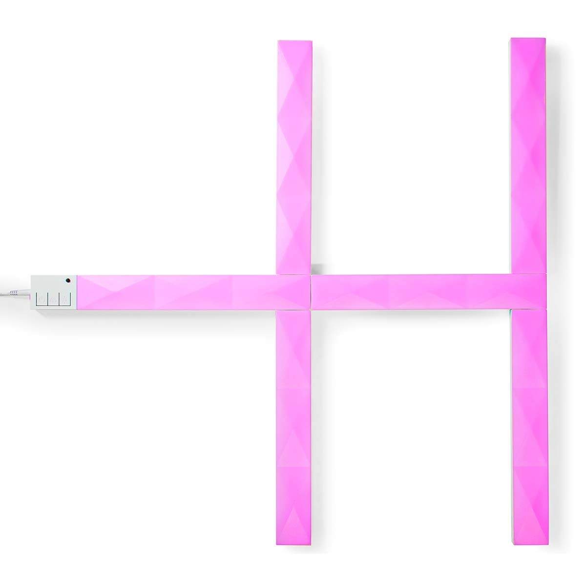 Alternativ bild 1 för Nedis SmartLife Dekorativ LED WIFILW06RGB Bar på Väggen Wi-Fi RBGIC/Varm Vit