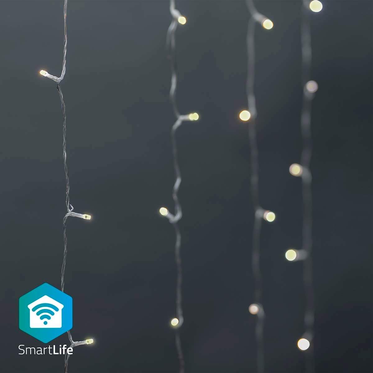 SmartLife Julbelysning Ridå Wi-Fi Varm till cool vit 200 LEDs 3 m Android™ / IOS | Elektronik - Kablar & Adaptrar - Adaptrar & Signalomvandlare - Ljud | Pryloteket