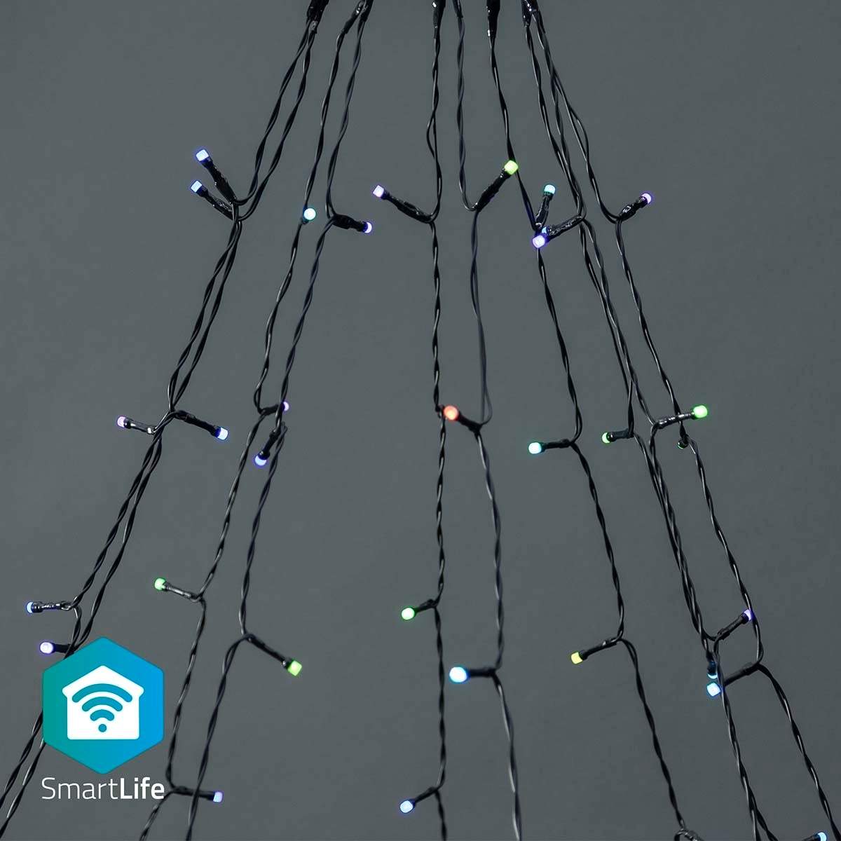 SmartLife jluelys | Træ | Wi-Fi | RGB | 180 LED's | 10 x 2 m | Android™ / IOS billede