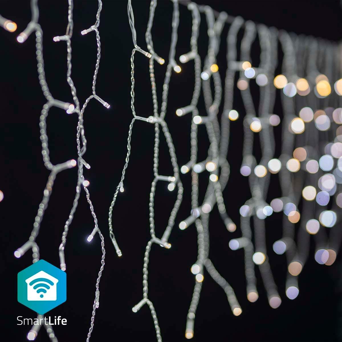 SmartLife jluelys | Istap | Wi-Fi | Varm til kølig hvid | 240 LED's | 5.00 m | Android™ / IOS billede