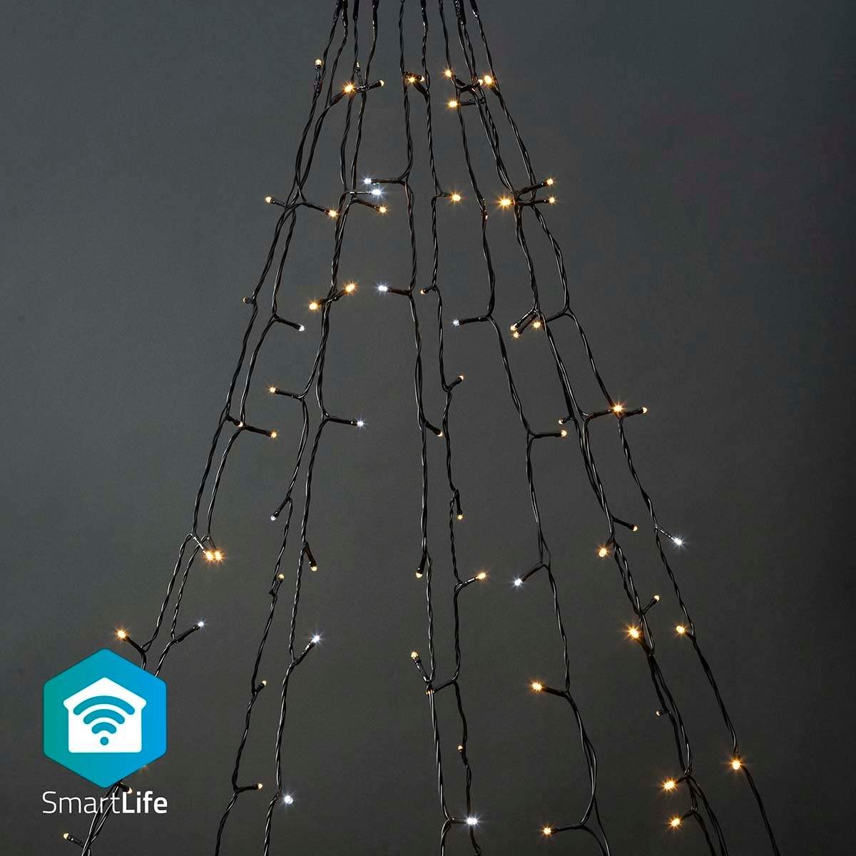 SmartLife jluelys | Træ | Wi-Fi | Varm til kølig hvid | 200 LED's | 20.0 m | 10 x 2 m | Android™ / IOS