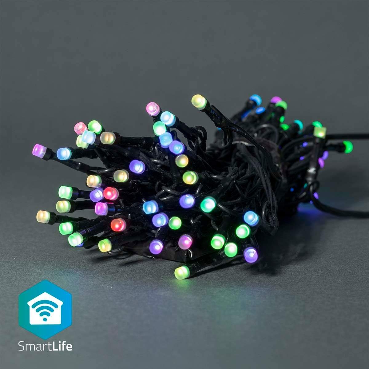 SmartLife Julbelysning Sträng Wi-Fi RGB 42 LEDs 5.00 m Android™ / IOS | Elektronik - Kablar & Adaptrar - Adaptrar & Signalomvandlare - Ljud | Pryloteket