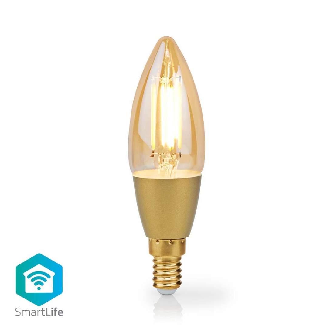 SmartLife LED vintage lampa Wi-Fi E14 470 lm 4.9 W Varm Vit 1800 - 3000 K Glas Android™ / IOS Ljus 1 st. | Hem & Hobby | Pryloteket