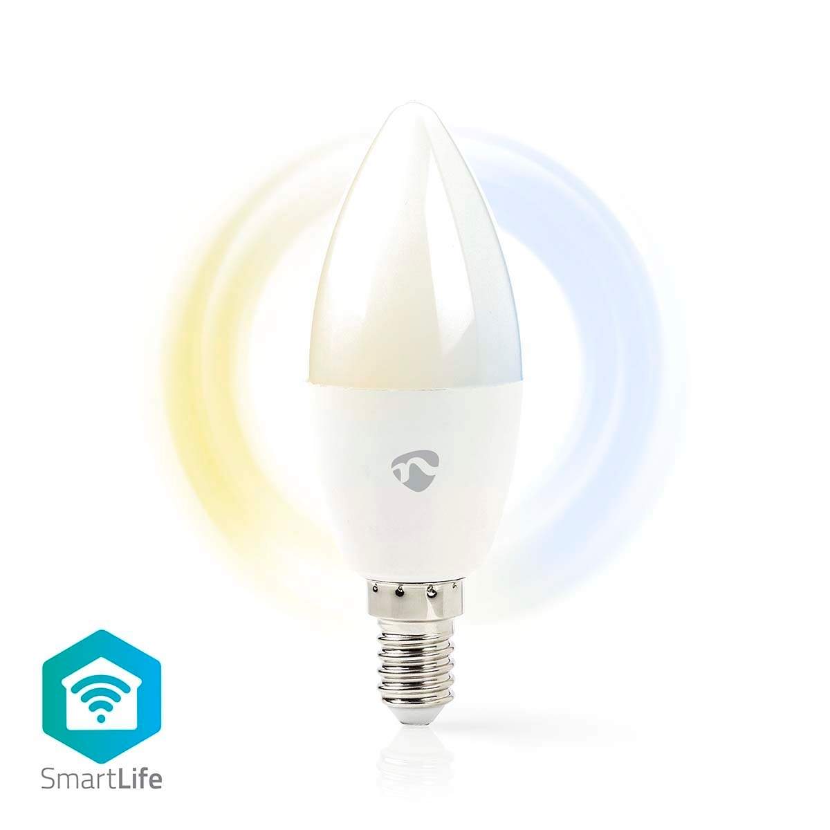 SmartLife LED-Lampor Wi-Fi E14 470 lm 4.9 W Varm till cool vit 2700 - 6500 K Android™ / IOS Ljus 1 st. | Sport & Fritid - Friluftsliv & Camping - Belysning | Pryloteket