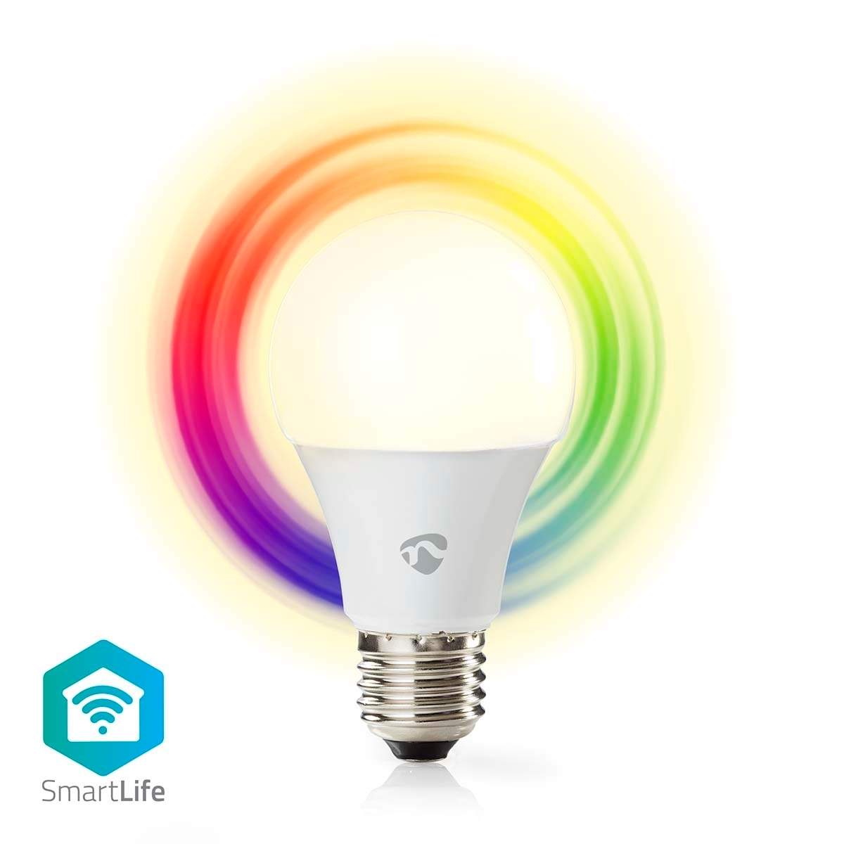 SmartLife Fuld Farve Pære | Wi-Fi | E27 | 806 lm | 9 W | RGB / Varm til kølig hvid | 2700 - 6500 K | Android™ / IOS | Pære | 1 s billede