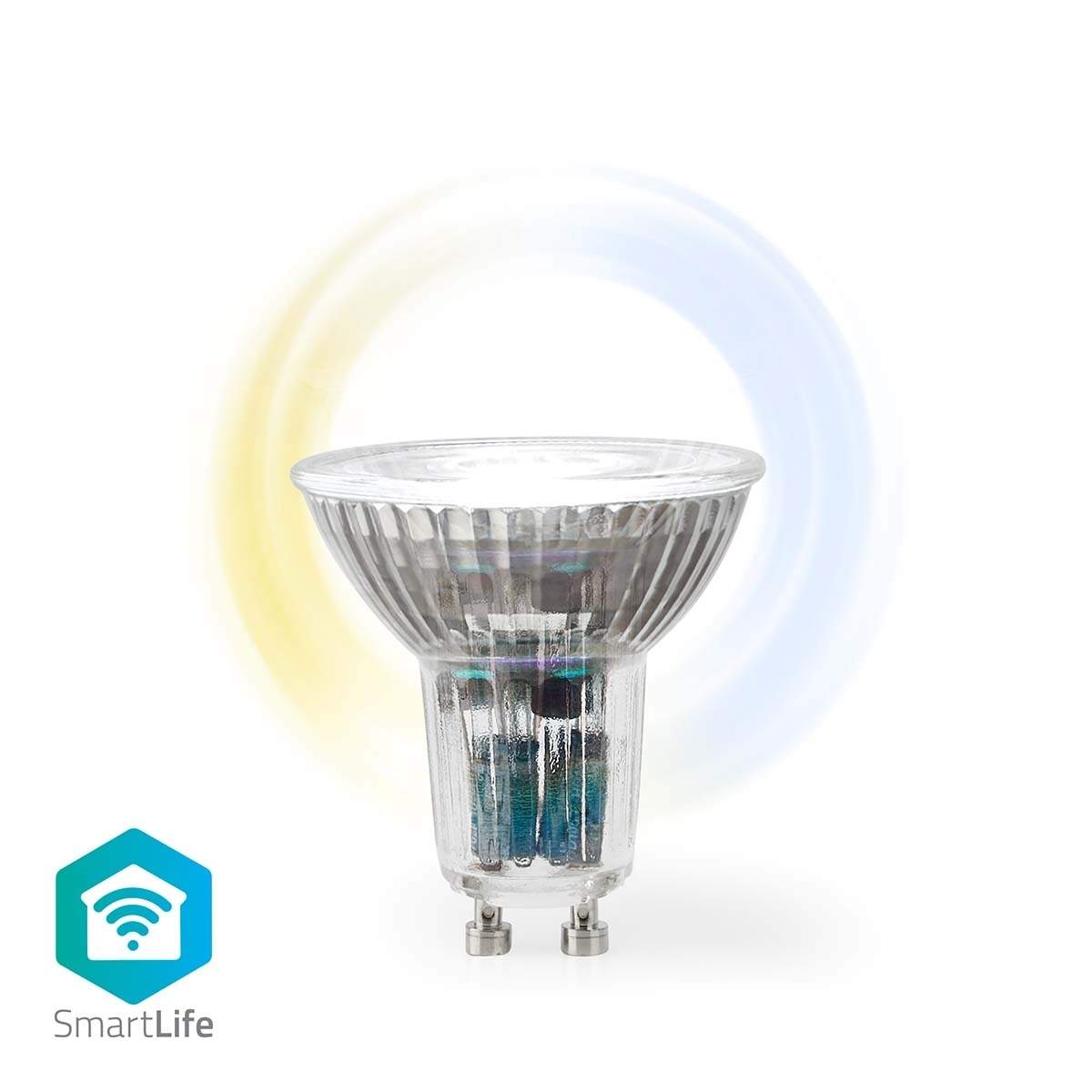 SmartLife LED-Spot | Wi-Fi | GU10 | 345 lm | 4.9 W | Varm til kølig hvid | 2700 - 6500 K | Energiklasse: G | Android™ / IOS | PA